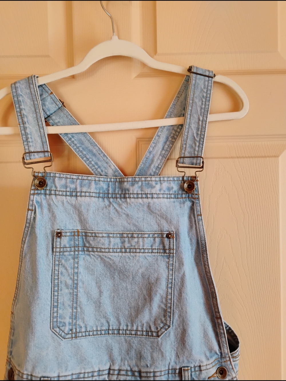 Classic Light Wash Blue Denim Overalls